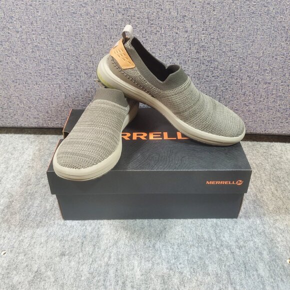 Merrell Gridway Moc Knit Fabric Moccasin Shoes Men's size 8 New Boulder Grey - Picture 1 of 4